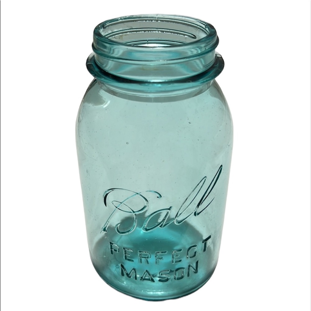 Vintage Ball Perfect Mason Quart Blue Jar #1 Used Good Condition 1923-1933